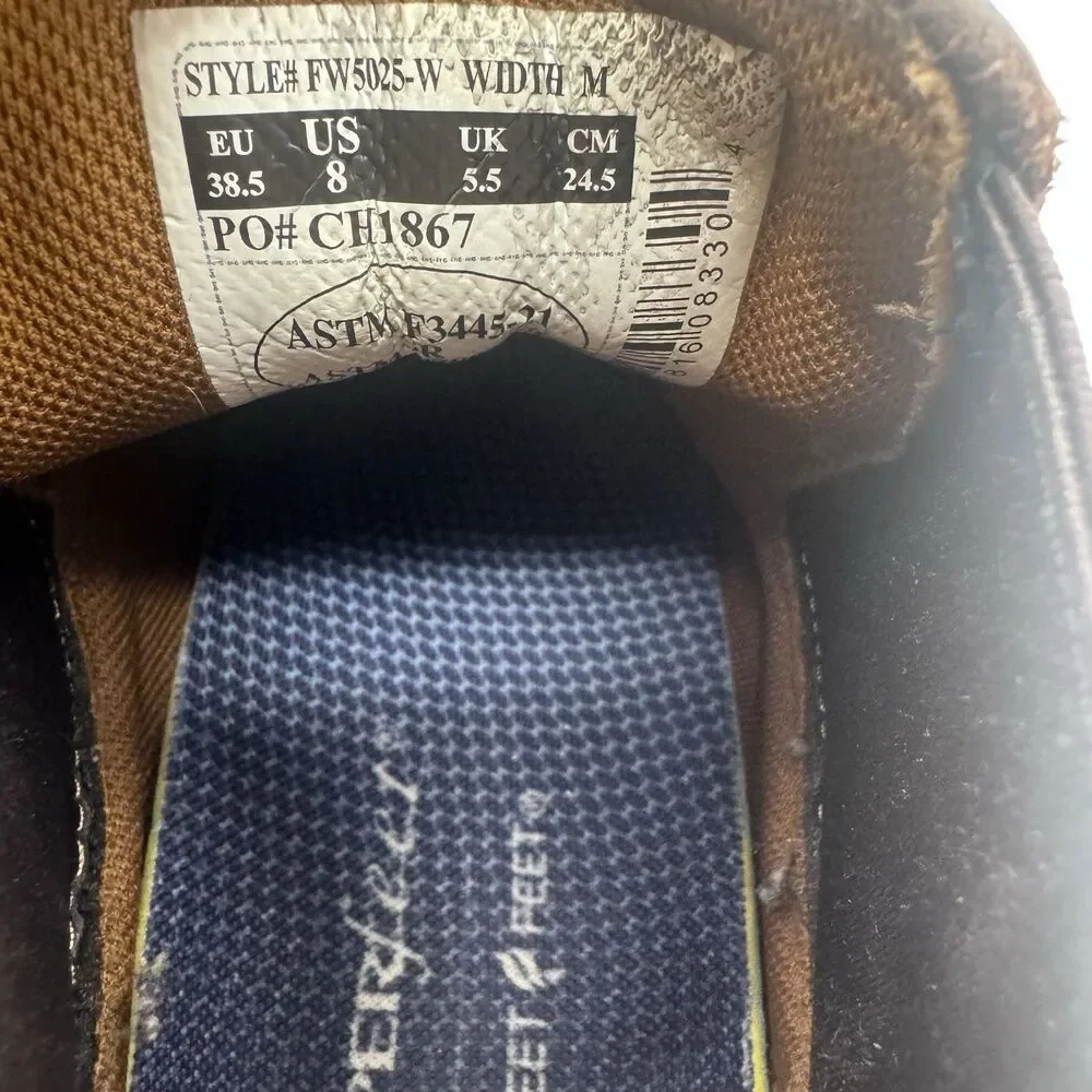 Carhartt Women's Chelsea Wedge Boot 8 M Brown Leather Work Boot FW5025 Slip On